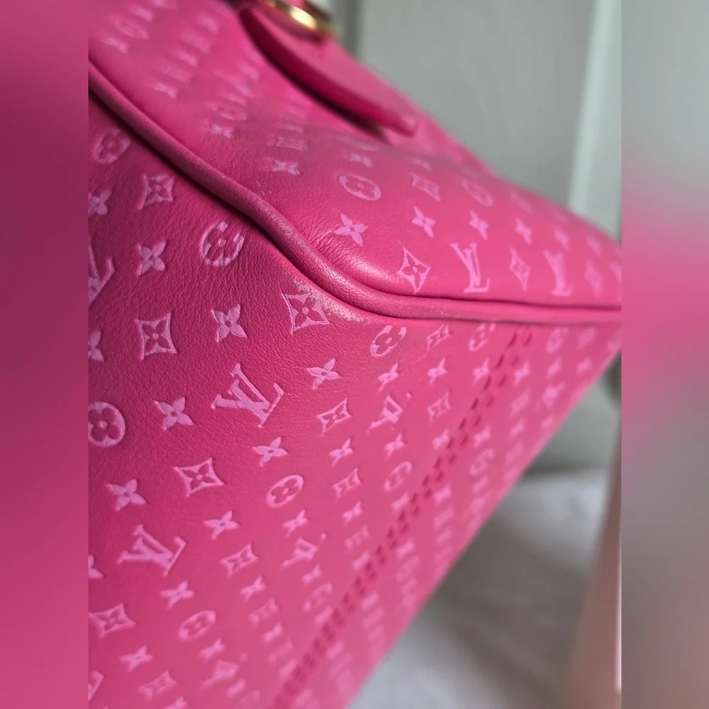 Louis Vuitton Speedy Bandoulière 20 Nanogram Hot Pink Calf Leather Bag
